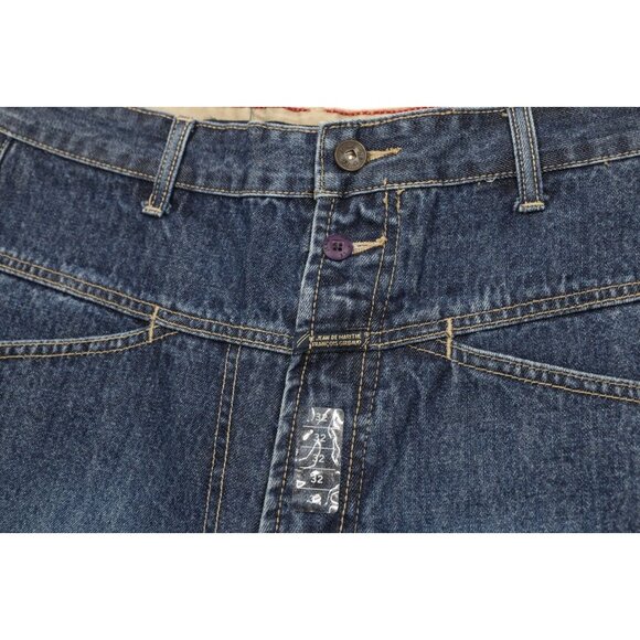 NOS Vtg 90s Marithe Francois Girbaud Mens 32 Loose Denim Jean Shorts Blue Cotton - Picture 5 of 11